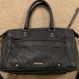 Rebecca Minkoff Preforated Blue Genuine Leather Satchel Bag